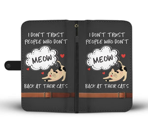 Who Don't Meow Wallet Phone Case with RFID Blocker