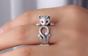 Retro Style Cute Cat Ring