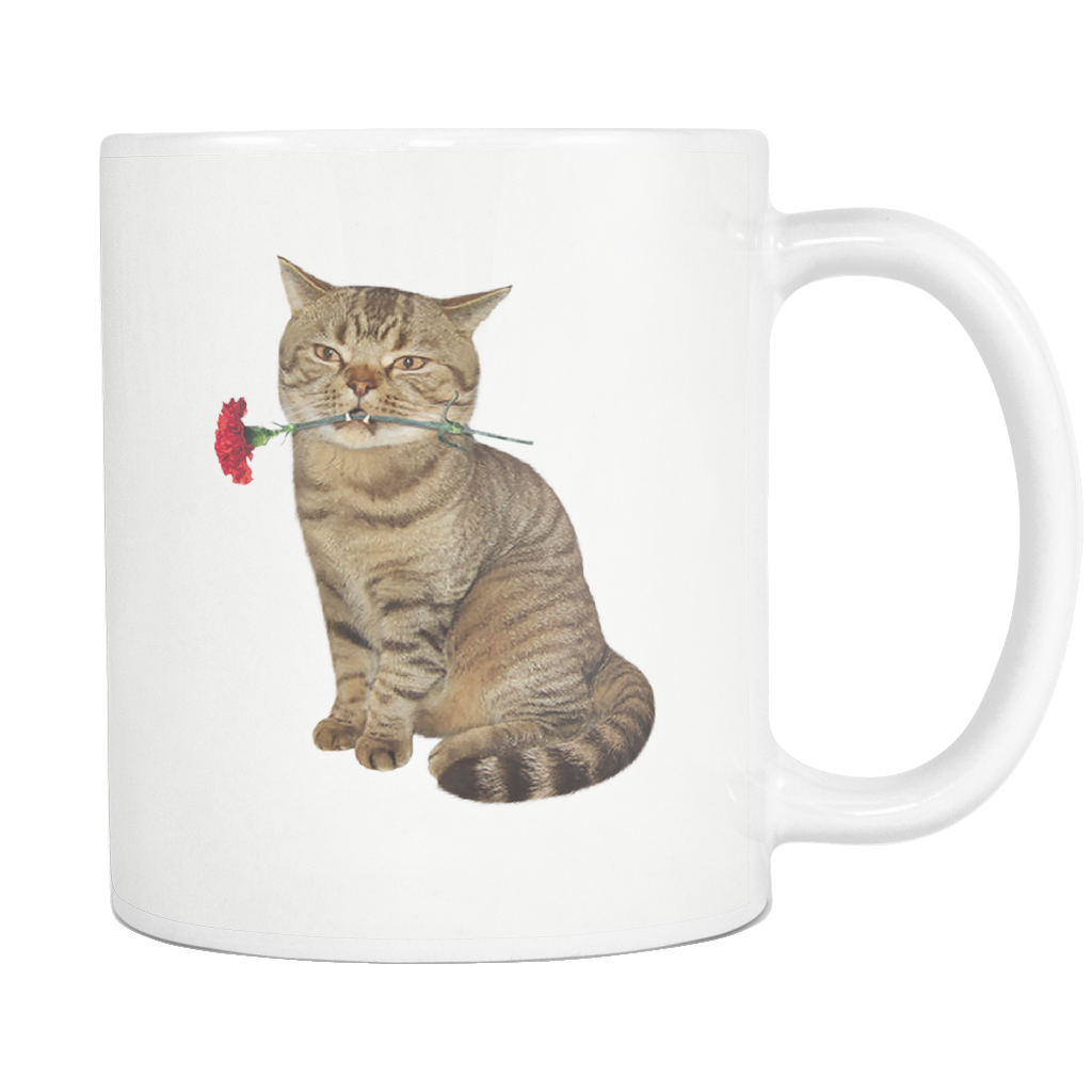 Cat Rose Mug
