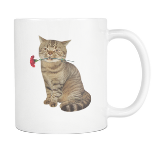 Cat Rose Mug