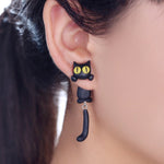 Cute Black Cat Stud Earrings