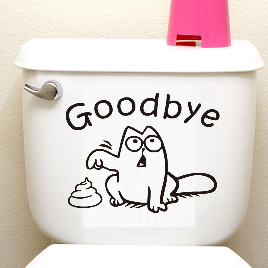 Hilarious Cat Toilet Seat Sticker