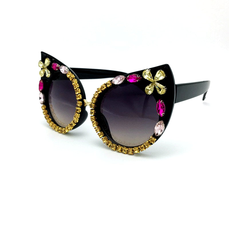 Designer Luxury Colorful Rhinestone & Crystal Sunglasses