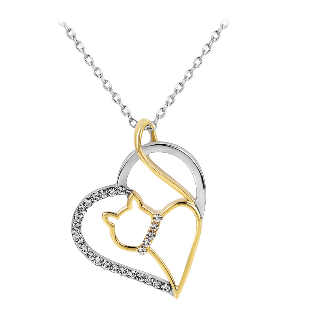 Cat Heart Necklace
