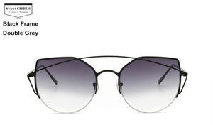 Designer Metal Cat Eye Sunglasses