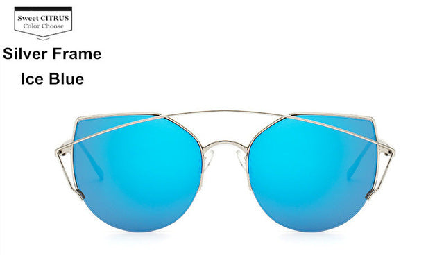 Designer Metal Cat Eye Sunglasses
