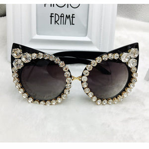 Sexy Cat Eyes Rhinestones Sunglasses