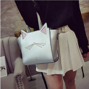 Large Fashion Cat Wings Leather Shoulder Bag