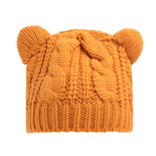 Knitted Cat Ears Beanie